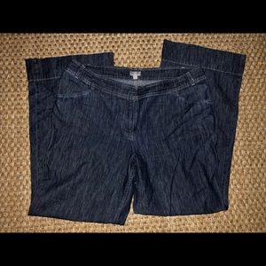 JJill wide leg dark blue jeans Excellent condition